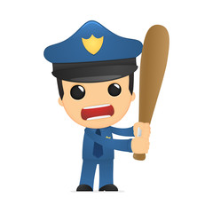 funny cartoon policeman