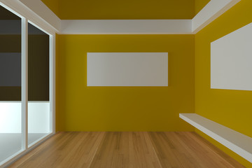 empty room interior design for living room
