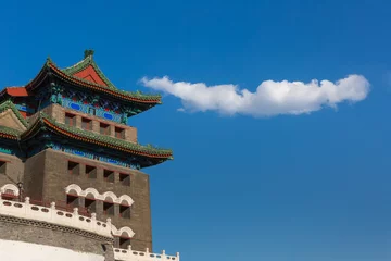Foto op Aluminium Peking JianLou (Pfeil Turm) mit blauem Himmel © Frank Seifert