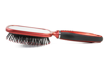Female hairbrush isolated on a white