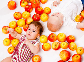 Fototapeta na wymiar Apple babies