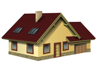 House isolated, detailed vector illustration.