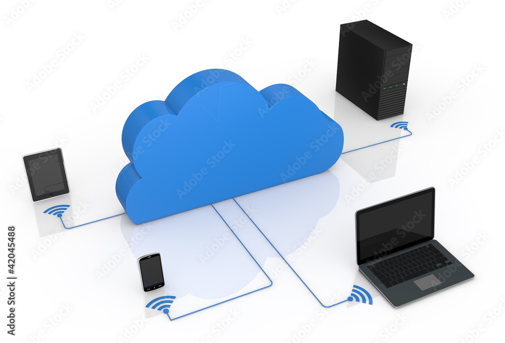 Poster concept of cloud computing