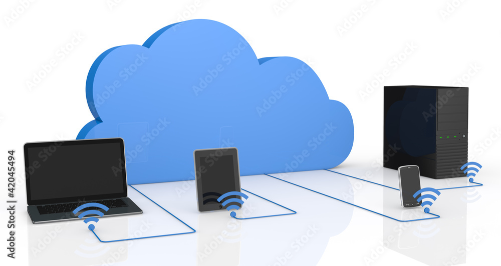 Poster concept of cloud computing