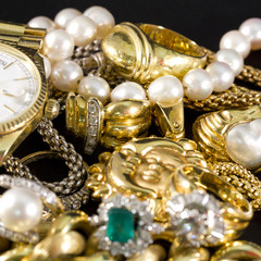 Jewelry, gold, necklaces, rings, bracelets, watch, wealth