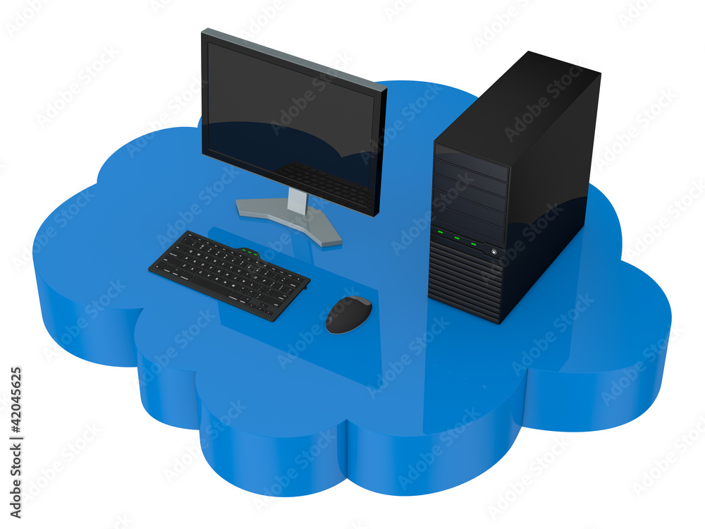 Poster concept of cloud computing