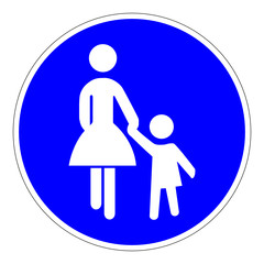 Sonderweg f&uuml;r Fu&szlig;g&auml;nger &ndash; RGB-Blau