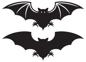 silhouette of bat - obrazy, fototapety, plakaty