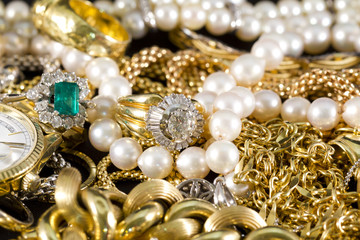Jewelry, gold, necklaces, rings, bracelets, watch, wealth