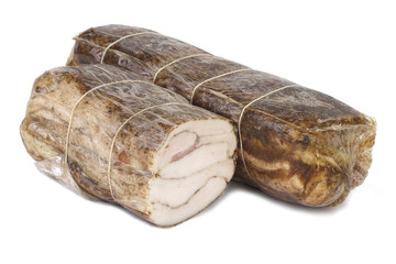 Smoked pork bacon