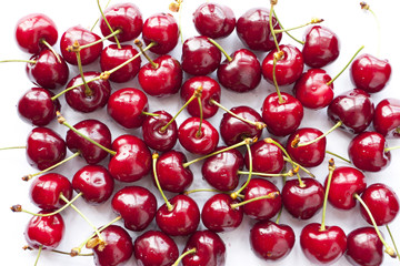 Sweet cherry on a white background