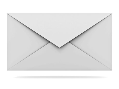 Mail envelope isolated on white background