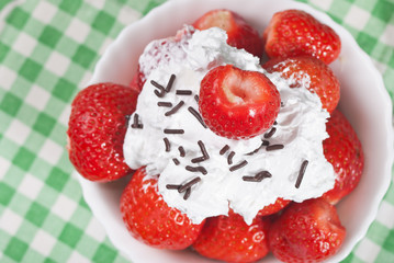 strawberries with cream