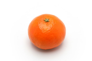 An orange on a white background