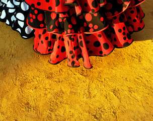 Trajes de gitana en la feria