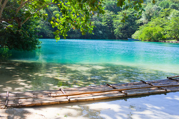 Jamaica. A Blue lagoon.