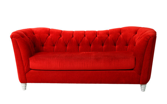 Red furniture isolated