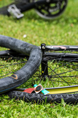 geflickter Fahrradschlauch