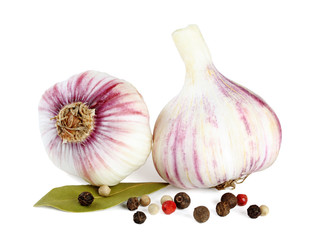 Garlic isolated on white background