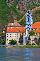 Durnstein Baroque Church on the river danube (Wachau Valley), Au