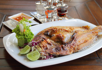 Grilled sea fish
