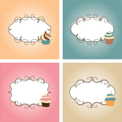 Set of greetings cards