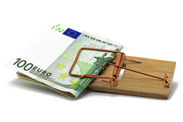 euro in mausefalle - obrazy, fototapety, plakaty