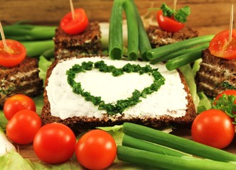 Herz aus Schnittlauch