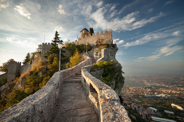 Rocca della Guaita, Castle in San Marino - obrazy, fototapety, plakaty