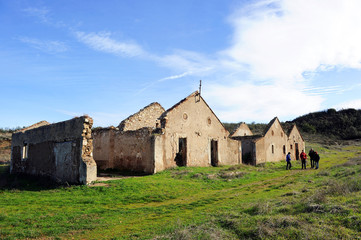 Poblado minero en ruinas