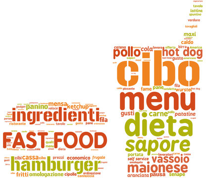 fast food simbolo tag cloud