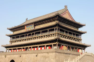 Fotobehang Drum Tower of Xian China © bbbar
