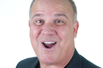 Headshot emotional male man senior