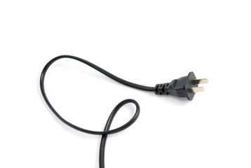 Electrical plug isolated on white background