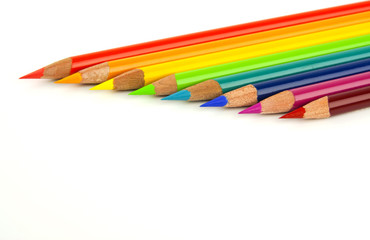 Rainbow colored pencils