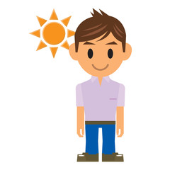 ビジネスマン イラスト クールビズ