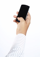 young man using a smartphone