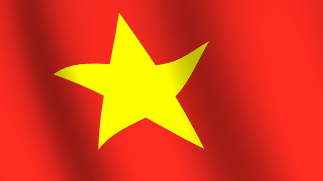 Waving flag of   Vietnam
