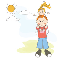 Happy Father's Day, dad ans daughter