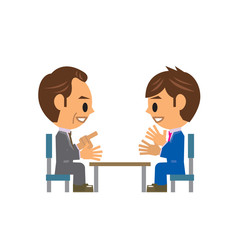 ビジネスマン イラスト 商談 面談