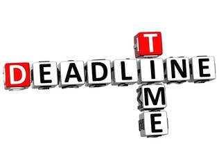 3D Deadline Time Crossword