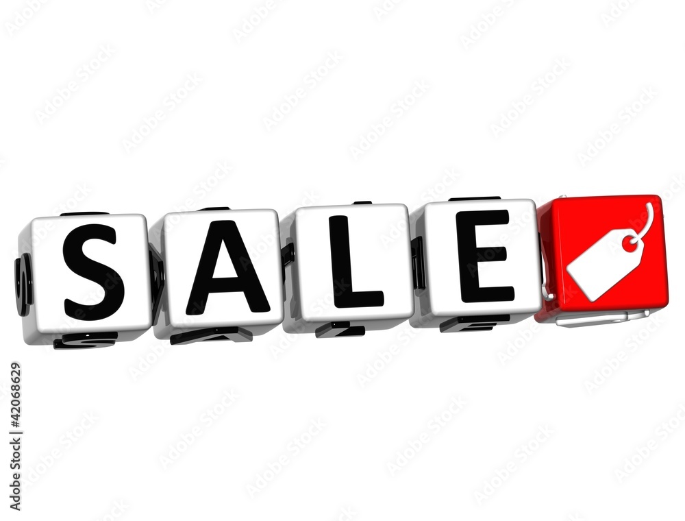 Poster 3d sale button click here block text