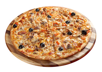 Pizza with ginger beef