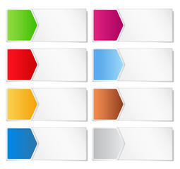 Paper banners with arrows