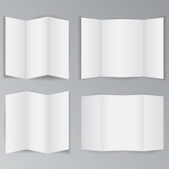 Advertising booklets on grey background