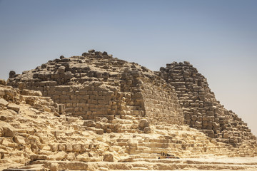 Unusual View Of The Pyramids Of Cairo Egypy
