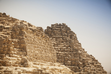 Unusual View Of The Pyramids Of Cairo Egypy