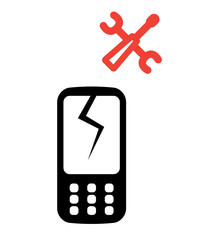 Phone service vector icon