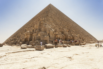 Unusual View Of The Pyramids Of Cairo Egypy