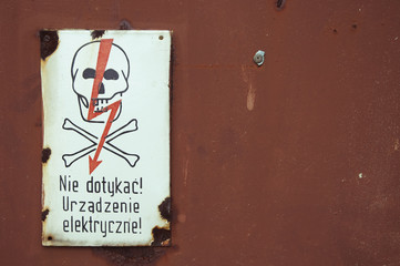 Polnisches Warnschild